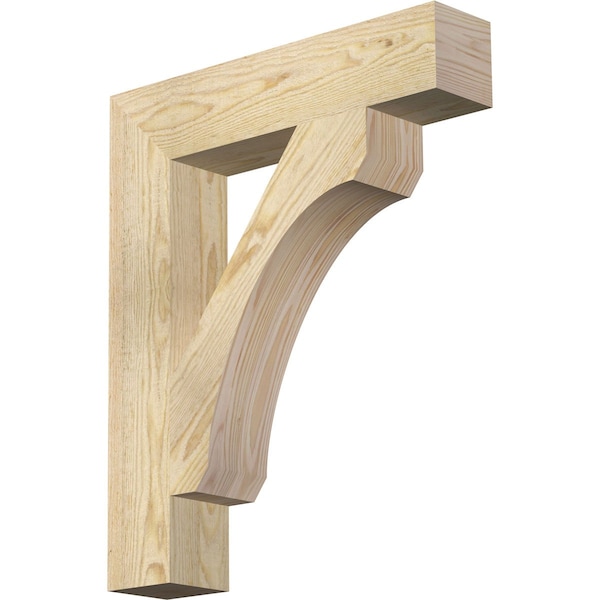 Ekena Millwork Legacy Block Rough Sawn Bracket, Douglas Fir, 4"W x 20"D x 24"H BKT04X20X24LEC05RDF - main